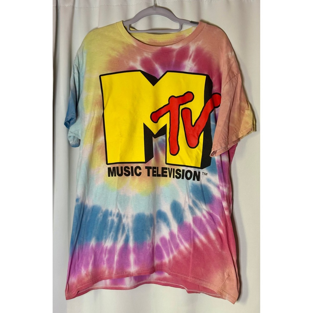 MTV Yo! Raps Tie Dye Hip Hop T-Shirt Mens Medium Music Television Retro 90s Tee